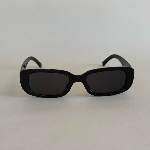 Y2K Clout Goggles – Black Rounded Frame Sunglasses, Unisex, Brand New - Picture 1 of 10